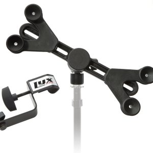 LyxPro TSM1 Microphone Music Stand Mount Holder for Tablet iPhone Ipad Smartphone and Android Adjustable 360 Degree Swivel Tilt Support Arms 3 to 11.5 Inch with Extra Detachable Clip