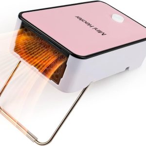 Portable Space Heater YOUCIDI Mini Desk Heater Electric Fan Air Warmer for Room/Office/Desktop Pink